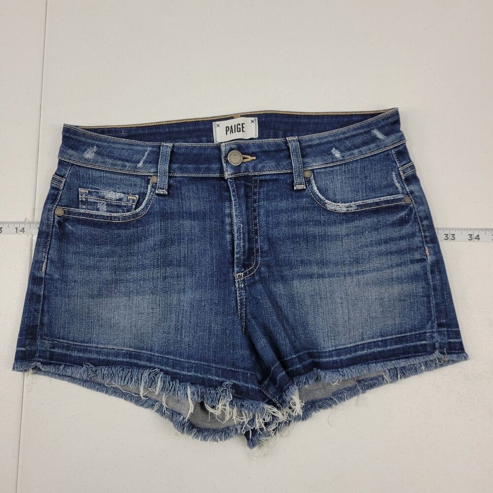 Paige Daryn Shorts womens blue 3000‎ size 27 blue denim